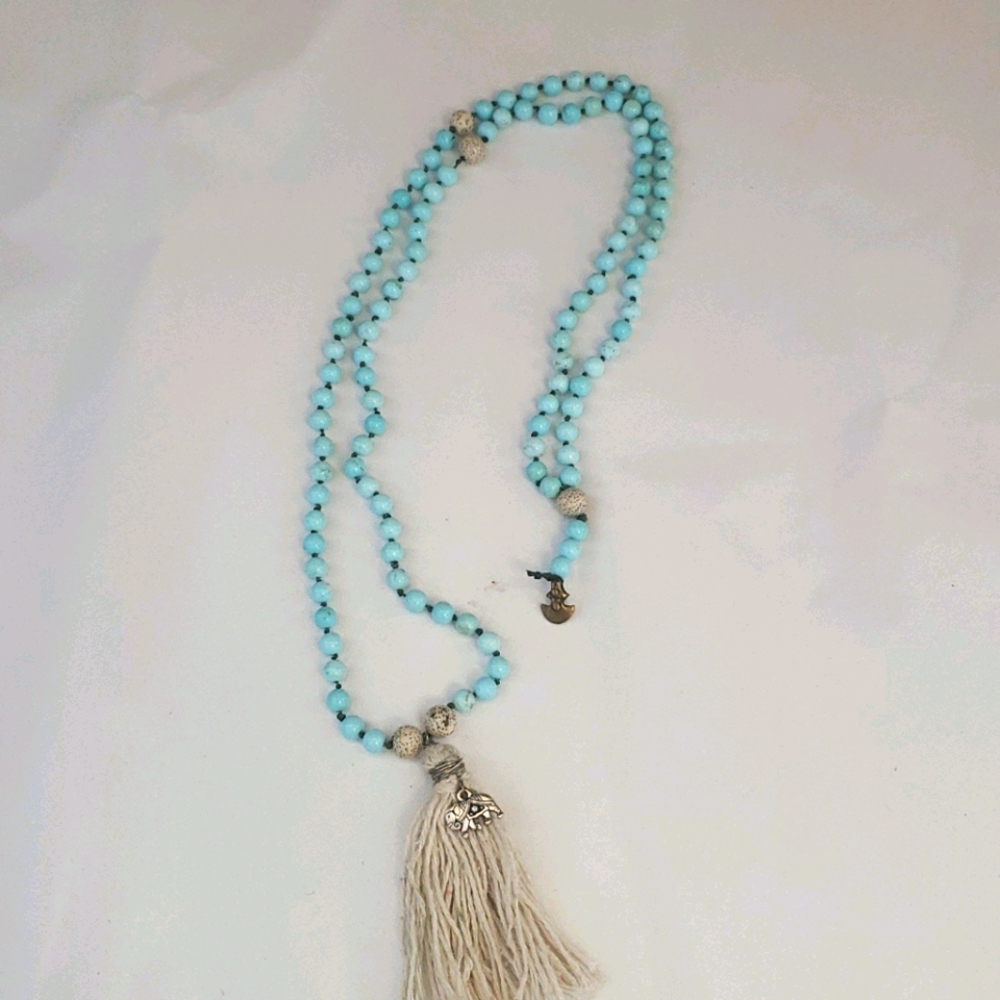 Hand tied 108  Mala beads.
